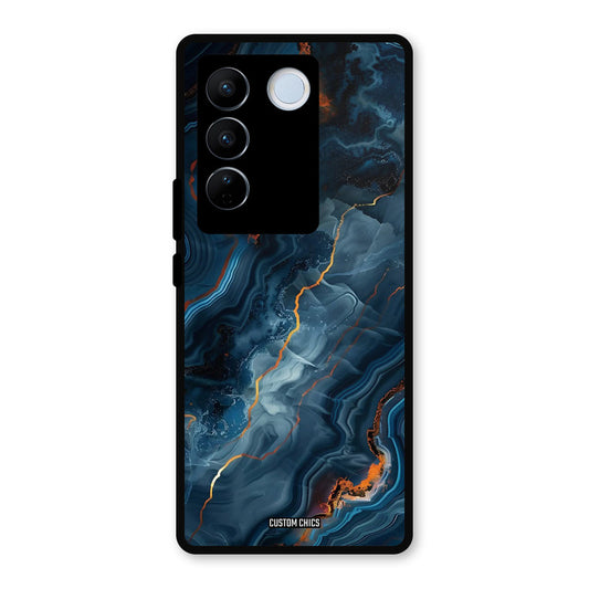 Blooming Blue Vivo V27 Pro Mobile Back Cover - Aesthetic PrintShield Case