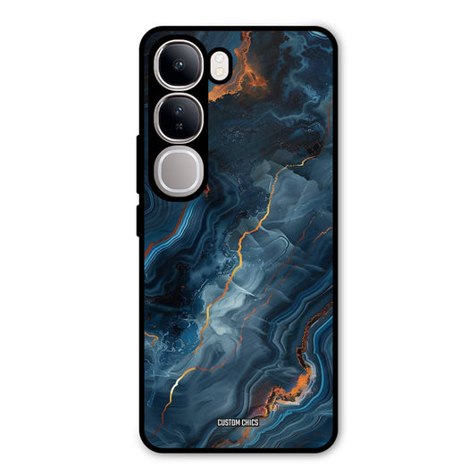 Blooming Blue Vivo Y300 Mobile Back Cover - Aesthetic PrintShield Case