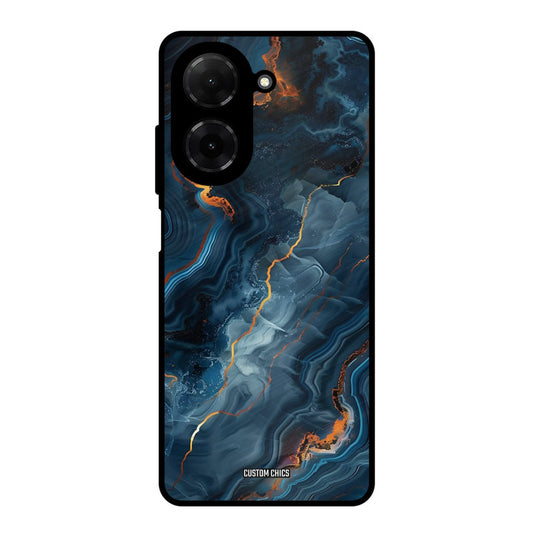 Blooming Blue Poco C71 Mobile Back Cover - Aesthetic PrintShield Case