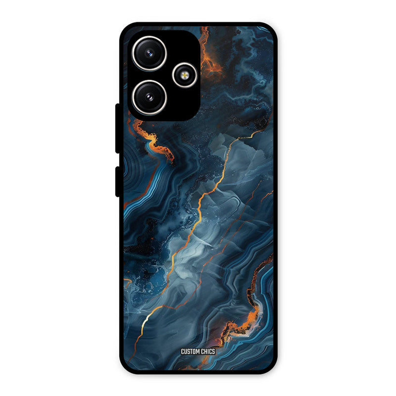 Blooming Blue Redmi 12 5G Mobile Back Cover - Aesthetic PrintShield Case