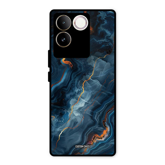 Blooming Blue Vivo T2 Pro Mobile Back Cover - Aesthetic PrintShield Case