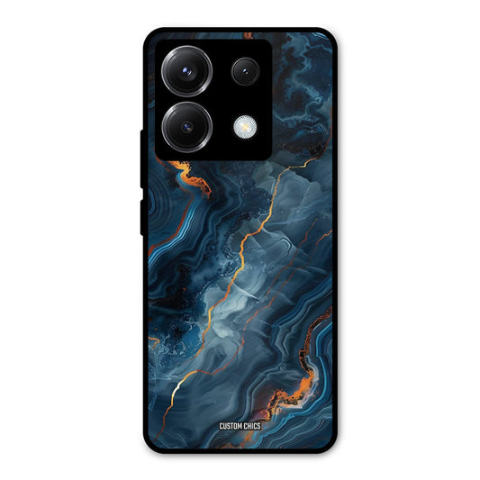 Blooming Blue Poco X6 Mobile Back Cover - Aesthetic PrintShield Case