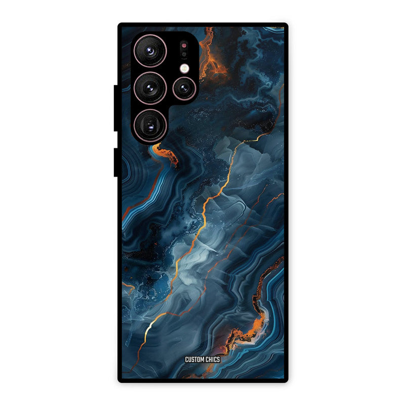 Blooming Blue Samsung Galaxy S22 Ultra Mobile Back Cover - Aesthetic PrintShield Case