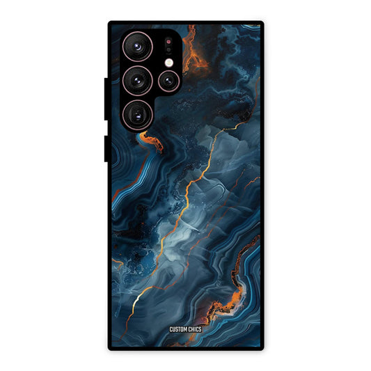 Blooming Blue Samsung Galaxy S22 Ultra Mobile Back Cover - Aesthetic PrintShield Case