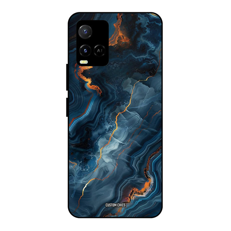 Blooming Blue Vivo Y33s Mobile Back Cover - Aesthetic PrintShield Case