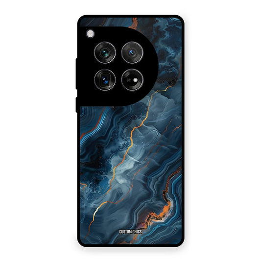 Blooming Blue OnePlus 12 Mobile Back Cover - Aesthetic PrintShield Case