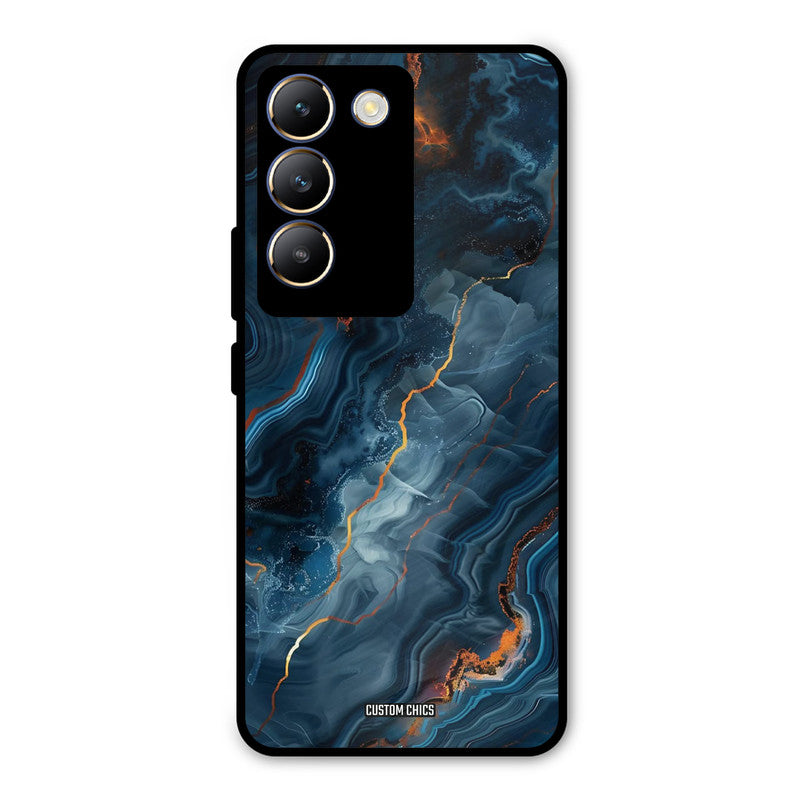 Blooming Blue Vivo Y200e Mobile Back Cover - Aesthetic PrintShield Case