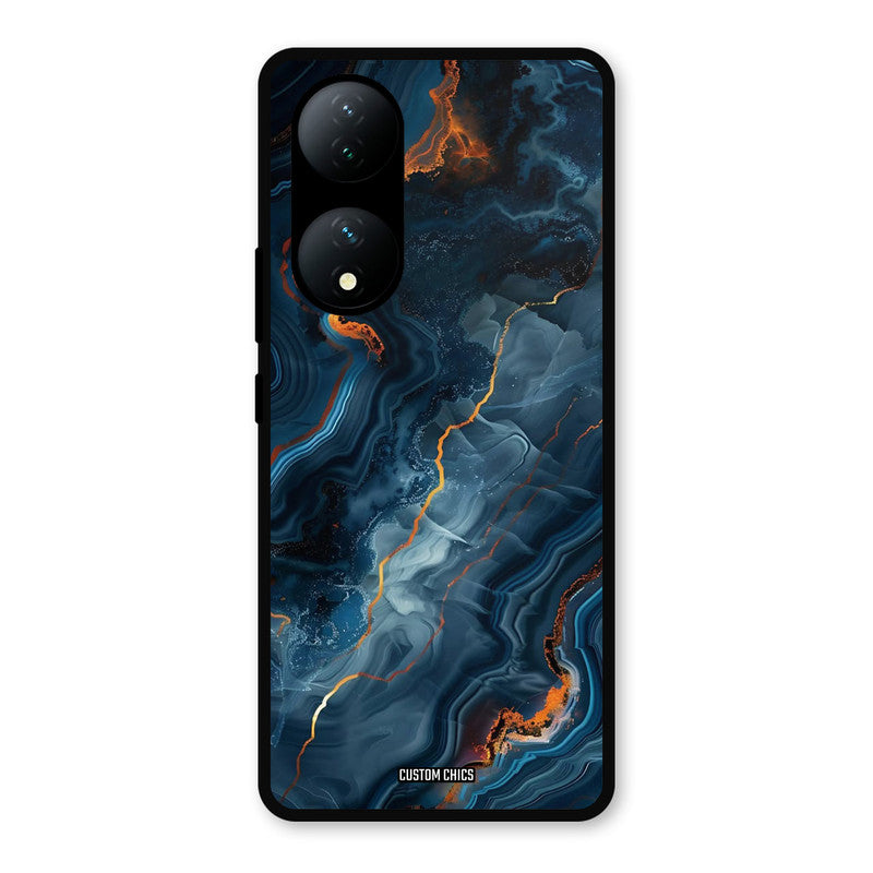 Blooming Blue Vivo Y100 Mobile Back Cover - Aesthetic PrintShield Case