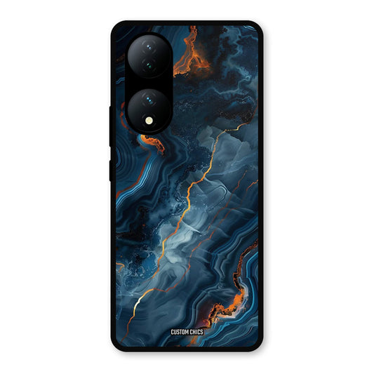 Blooming Blue Vivo Y100 Mobile Back Cover - Aesthetic PrintShield Case