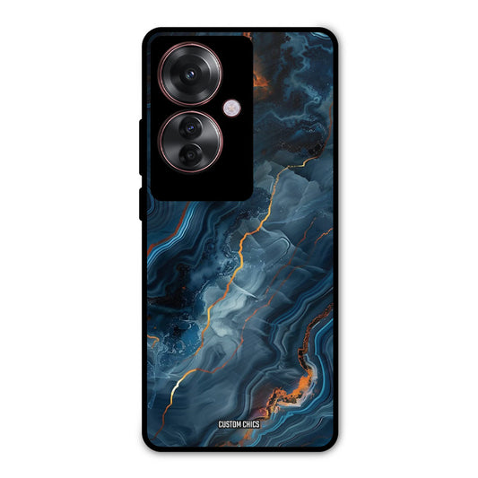 Blooming Blue Oppo F25 Pro Mobile Back Cover - Aesthetic PrintShield Case