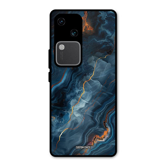 Blooming Blue Vivo V30 Mobile Back Cover - Aesthetic PrintShield Case