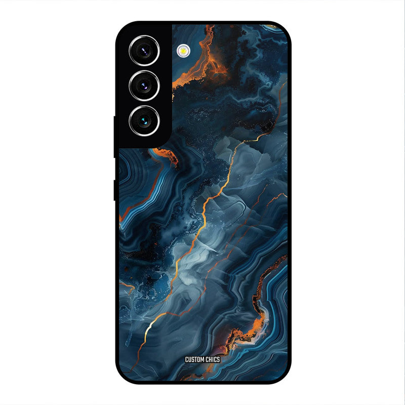 Blooming Blue Samsung Galaxy S22 Mobile Back Cover - Aesthetic PrintShield Case