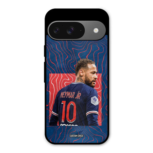 Blue Neymar Google Pixel 9 Mobile Back Cover - Sports PrintShield Case
