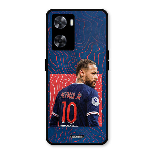 Blue Neymar Oppo A57 2022 Mobile Back Cover - Sports PrintShield Case