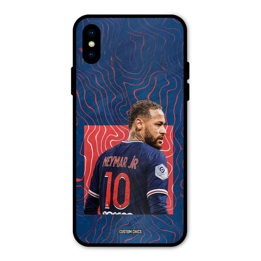 Blue Neymar iPhone X Mobile Back Cover - Sports PrintShield Case