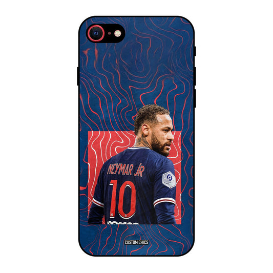 Blue Neymar iPhone SE 2020 Mobile Back Cover - Sports PrintShield Case