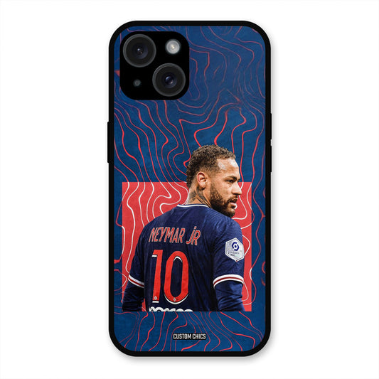 Blue Neymar  iPhone 15 Plus Mobile Back Cover - Sports PrintShield Case