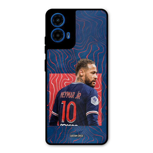 Blue Neymar Moto G45 Mobile Back Cover - Sports PrintShield Case
