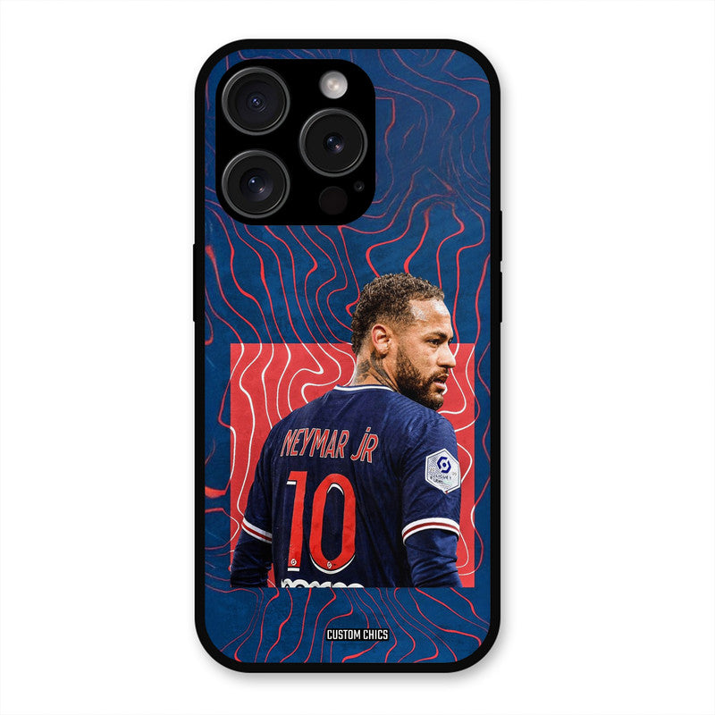 Blue Neymar  iPhone 15 Pro Mobile Back Cover - Sports PrintShield Case