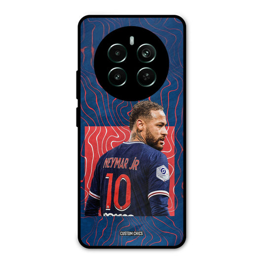 Blue Neymar Realme 12 Plus Mobile Back Cover - Sports PrintShield Case