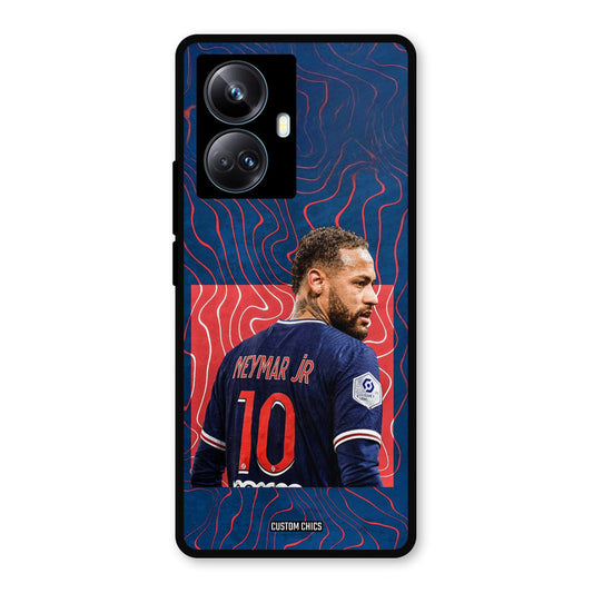 Blue Neymar Realme 10 Pro Plus Mobile Back Cover - Sports PrintShield Case