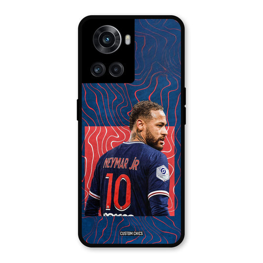 Blue Neymar OnePlus 10R Mobile Back Cover - Sports PrintShield Case