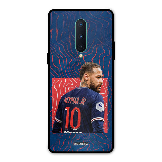 Blue Neymar Oneplus 8 Mobile Back Cover - Sports PrintShield Case