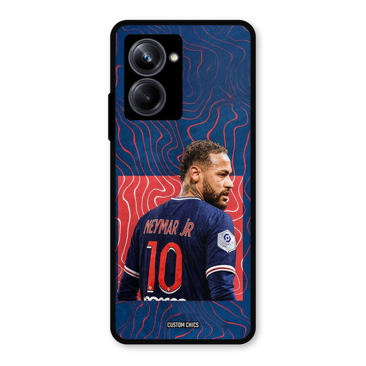 Blue Neymar Realme 10 Pro Mobile Back Cover - Sports PrintShield Case