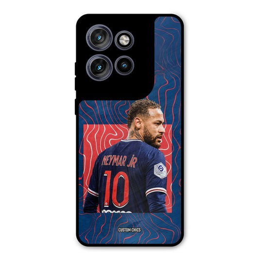 Blue Neymar Motorola Edge 50 Neo Mobile Back Cover - Sports PrintShield Case