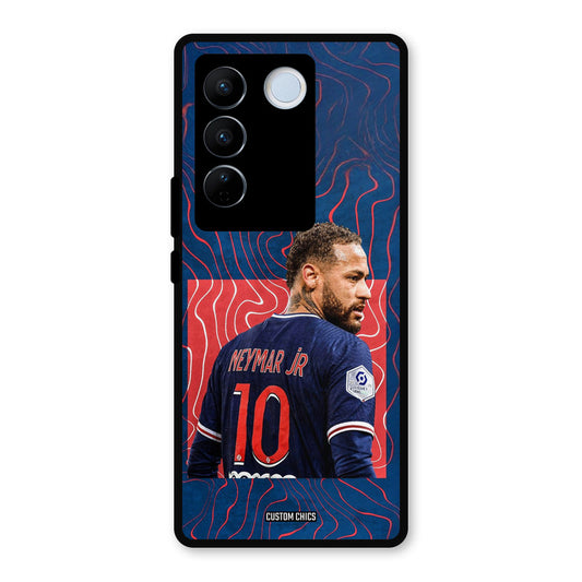 Blue Neymar Vivo V27 Pro Mobile Back Cover - Sports PrintShield Case