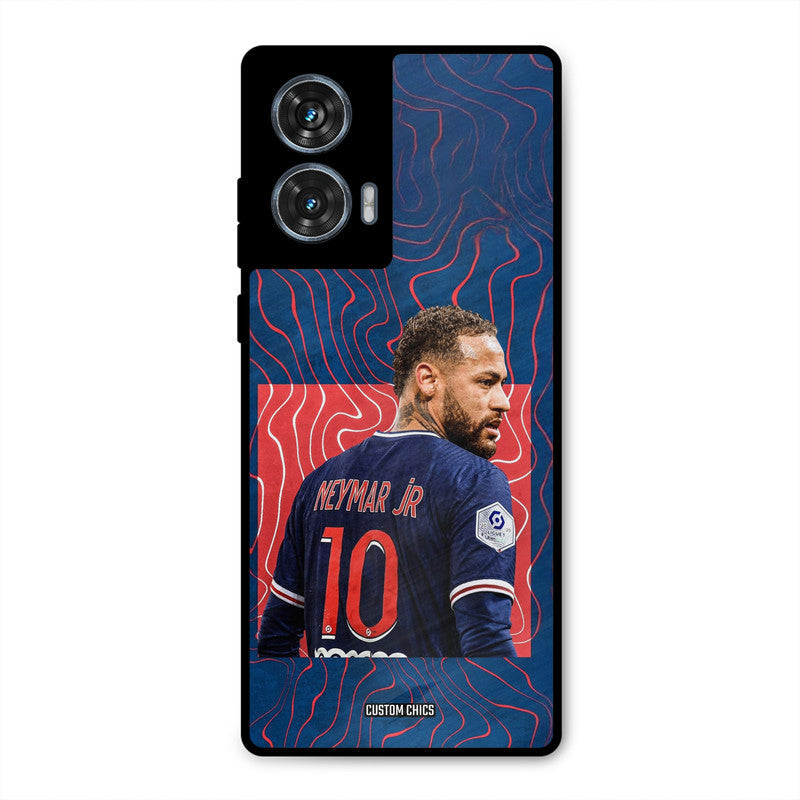 Blue Neymar Moto G96 Mobile Back Cover - Sports PrintShield Case