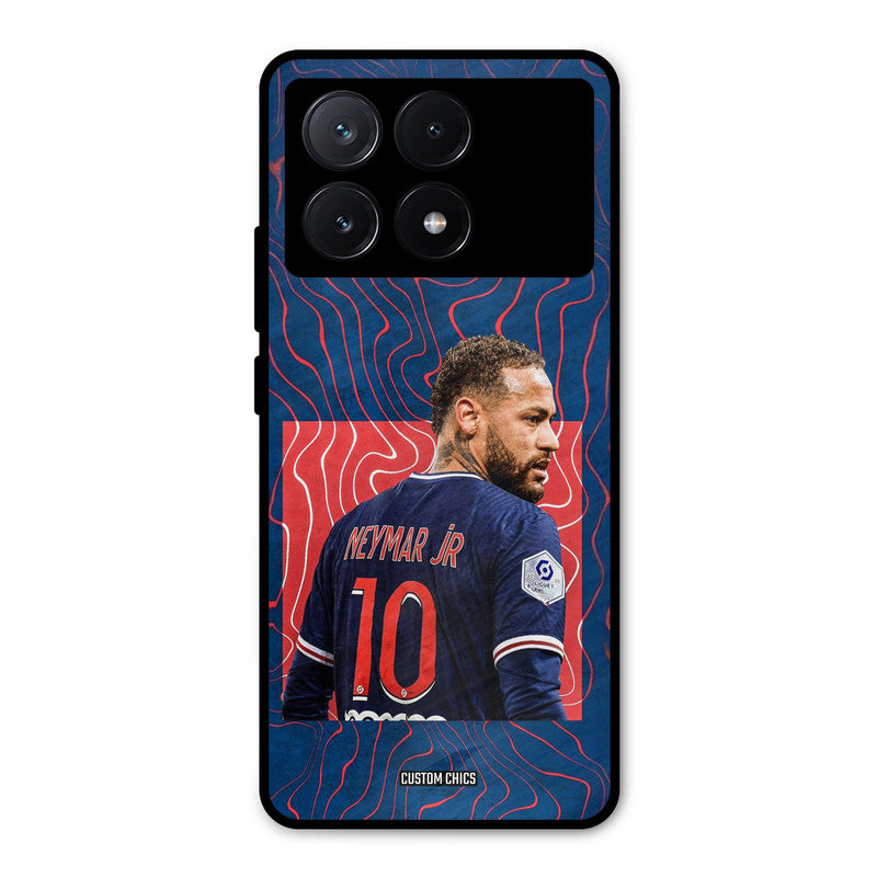 Blue Neymar Poco X6 Pro Mobile Back Cover - Sports PrintShield Case