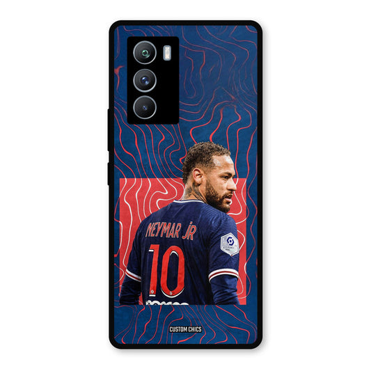 Blue Neymar iQOO 9SE Mobile Back Cover - Sports PrintShield Case