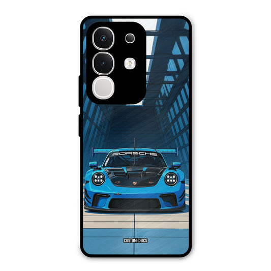 Blue Porsche Vivo T4x Mobile Back Cover - Car&Bike PrintShield Case
