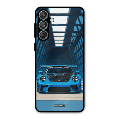 Blue Porsche Samsung Galaxy M55 5G Mobile Back Cover - Car&Bike PrintShield Case