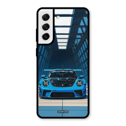 Blue Porsche Samsung Galaxy S21 FE 5G Mobile Back Cover - Car&Bike PrintShield Case