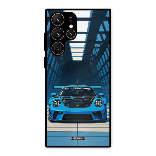 Blue Porsche Samsung Galaxy S22 Ultra Mobile Back Cover - Car&Bike PrintShield Case