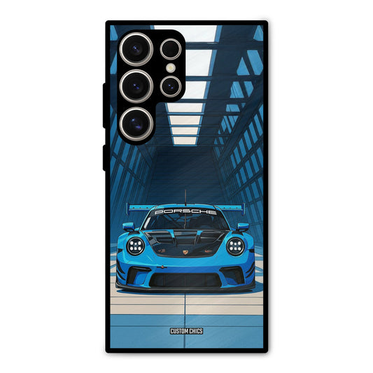 Blue Porsche Samsung Galaxy S24 Ultra Mobile Back Cover - Car&Bike PrintShield Case