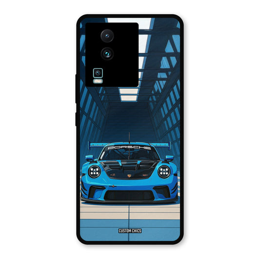 Blue Porsche IQOO Neo 7 Pro Mobile Back Cover - Car&Bike PrintShield Case