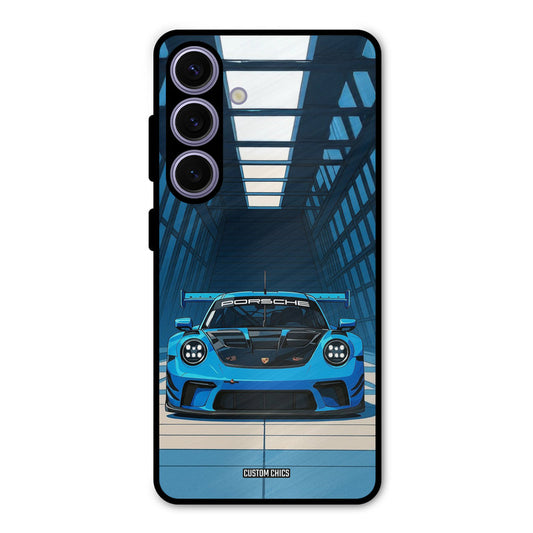Blue Porsche Samsung Galaxy S24 FE Mobile Back Cover - Car&Bike PrintShield Case