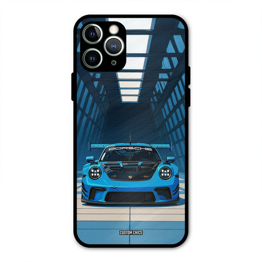 Blue Porsche iPhone 11 Pro Max Mobile Back Cover - Car&Bike PrintShield Case