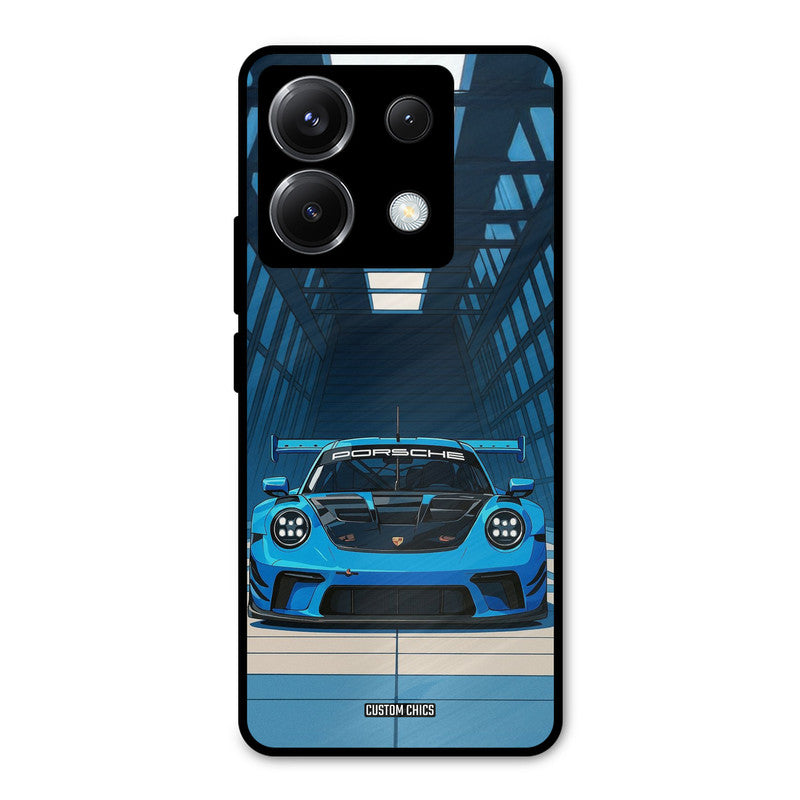 Blue Porsche Poco X6 Mobile Back Cover - Car&Bike PrintShield Case
