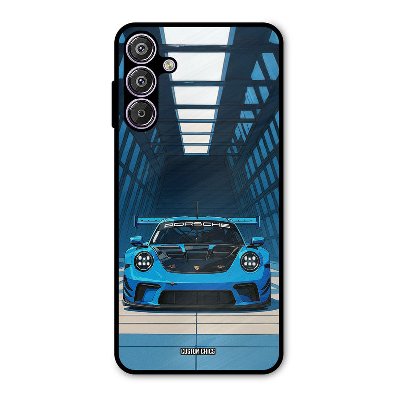 Blue Porsche Samsung Galaxy F15 Mobile Back Cover - Car&Bike PrintShield Case