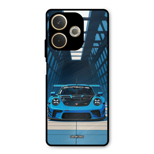 Blue Porsche Oppo A5 Pro Mobile Back Cover - Car&Bike PrintShield Case