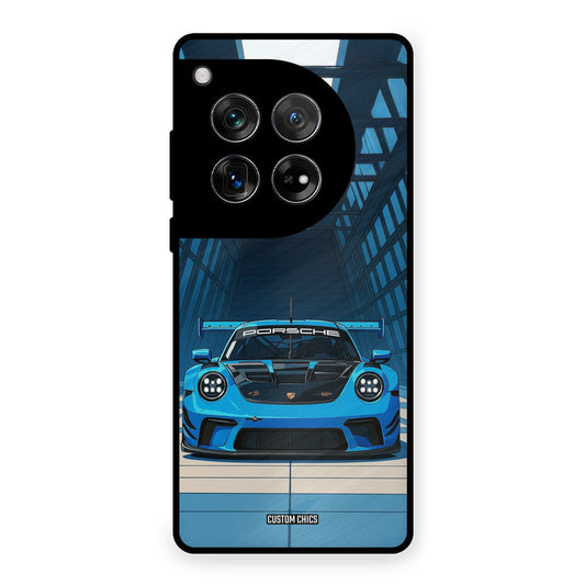 Blue Porsche OnePlus 12 Mobile Back Cover - Car&Bike PrintShield Case