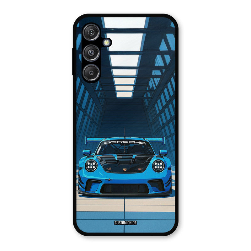 Blue Porsche Samsung Galaxy M34 5G Mobile Back Cover - Car&Bike PrintShield Case