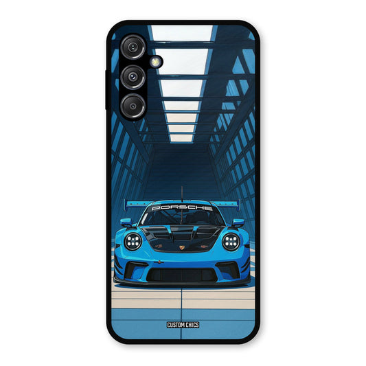 Blue Porsche Samsung Galaxy M34 5G Mobile Back Cover - Car&Bike PrintShield Case