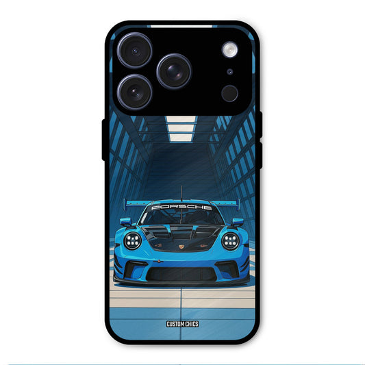 Blue Porsche iPhone 17 Pro Mobile Back Cover - Car&Bike PrintShield Case