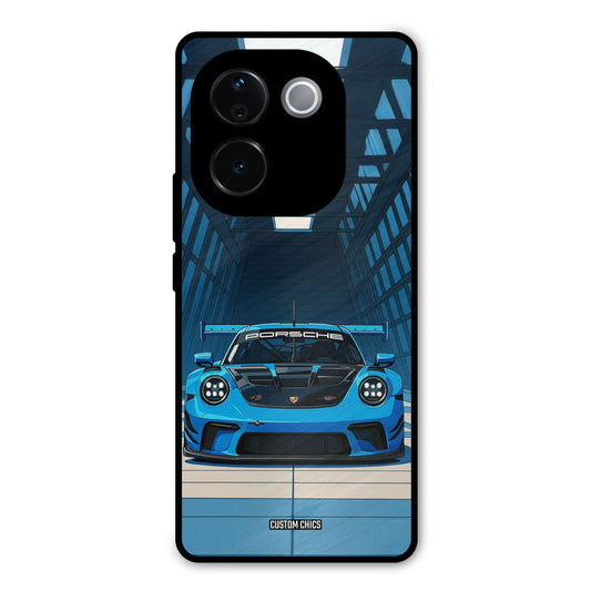 Blue Porsche iQOO Z9s Pro Mobile Back Cover - Car&Bike PrintShield Case