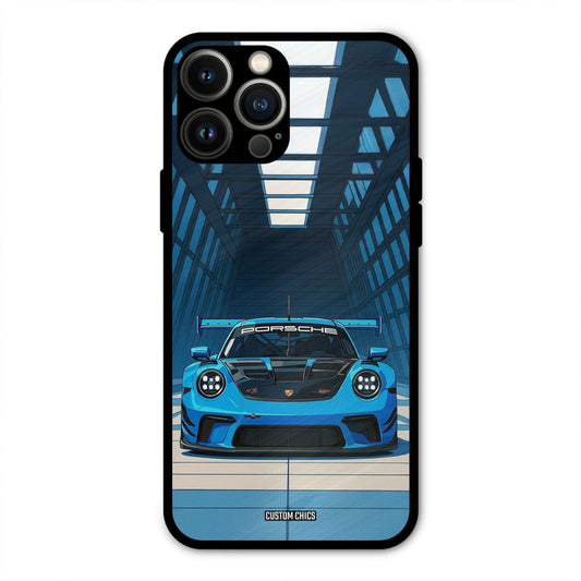 Blue Porsche iPhone 13 Pro Max Mobile Back Cover - Car&Bike PrintShield Case